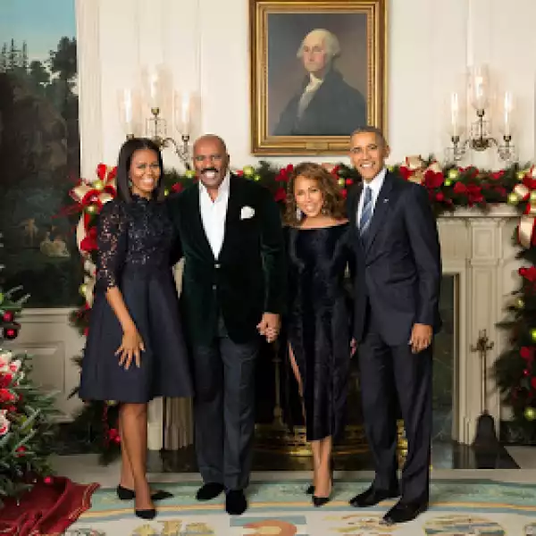 The Obamas and The Harveys lovely in new photo